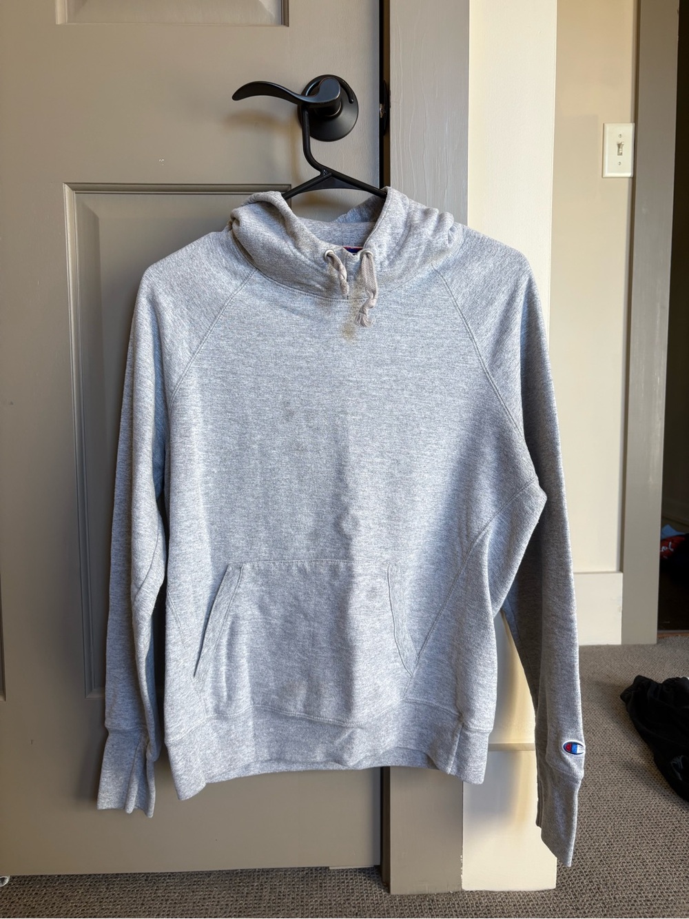 Champion Light Gray Crewneck Hoodie Pullover